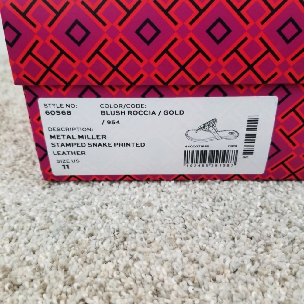 NWB Tory Burch Metal Miller Sandal size 11